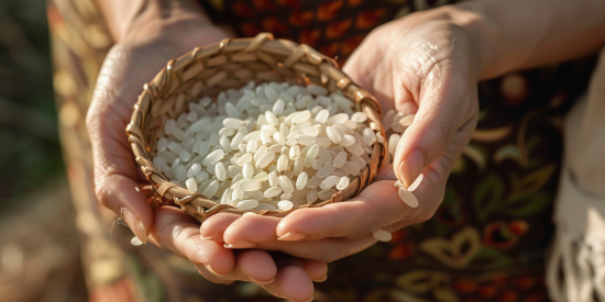 Amuletos con granos de arroz